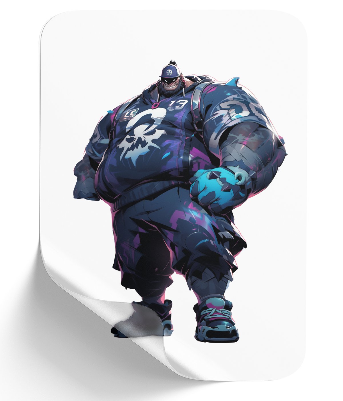 obese disney villain as full-length football player_TH8DGd - DTF Single Peel WB