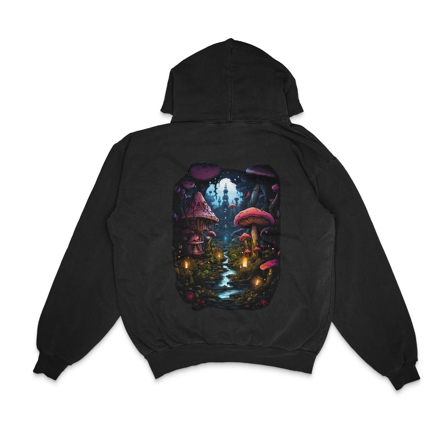 neon mushroom kingdom_ dark waters and abundant fungi_MVT1o4 - Back