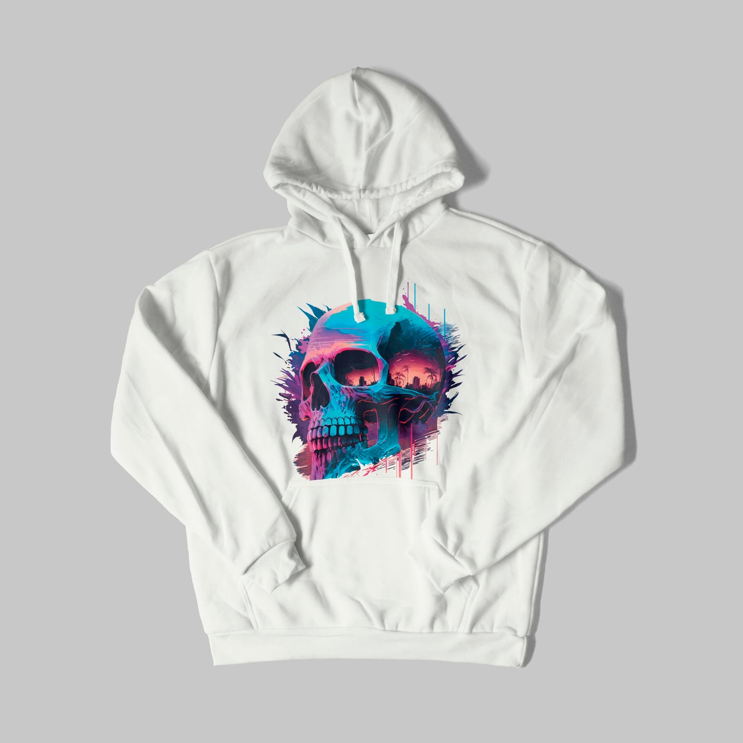 vibrant-blue-skull-art_-unique-synthwave-skeleton-cityscape - Image 4