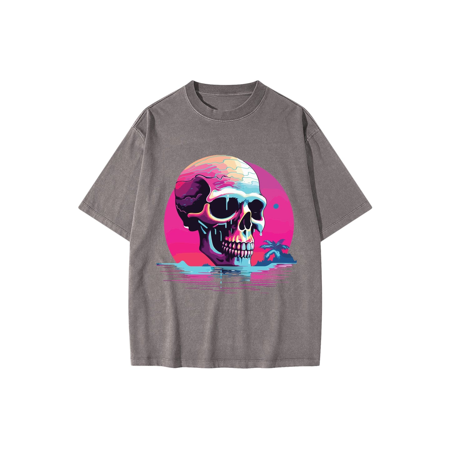 tropical-island-skull-art-colorful-cartoon-graphic-novel-illustration - Front