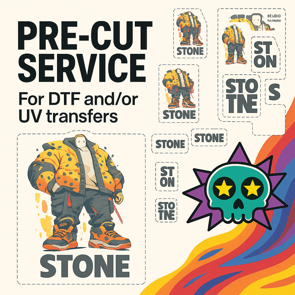 Pre-cut Service for DTF or UV Transfers
