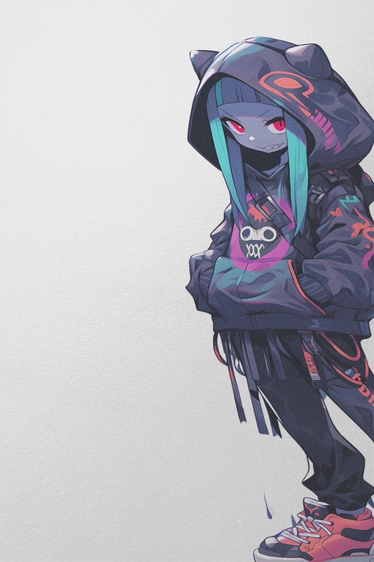 cyberpunk-girl-neon-back