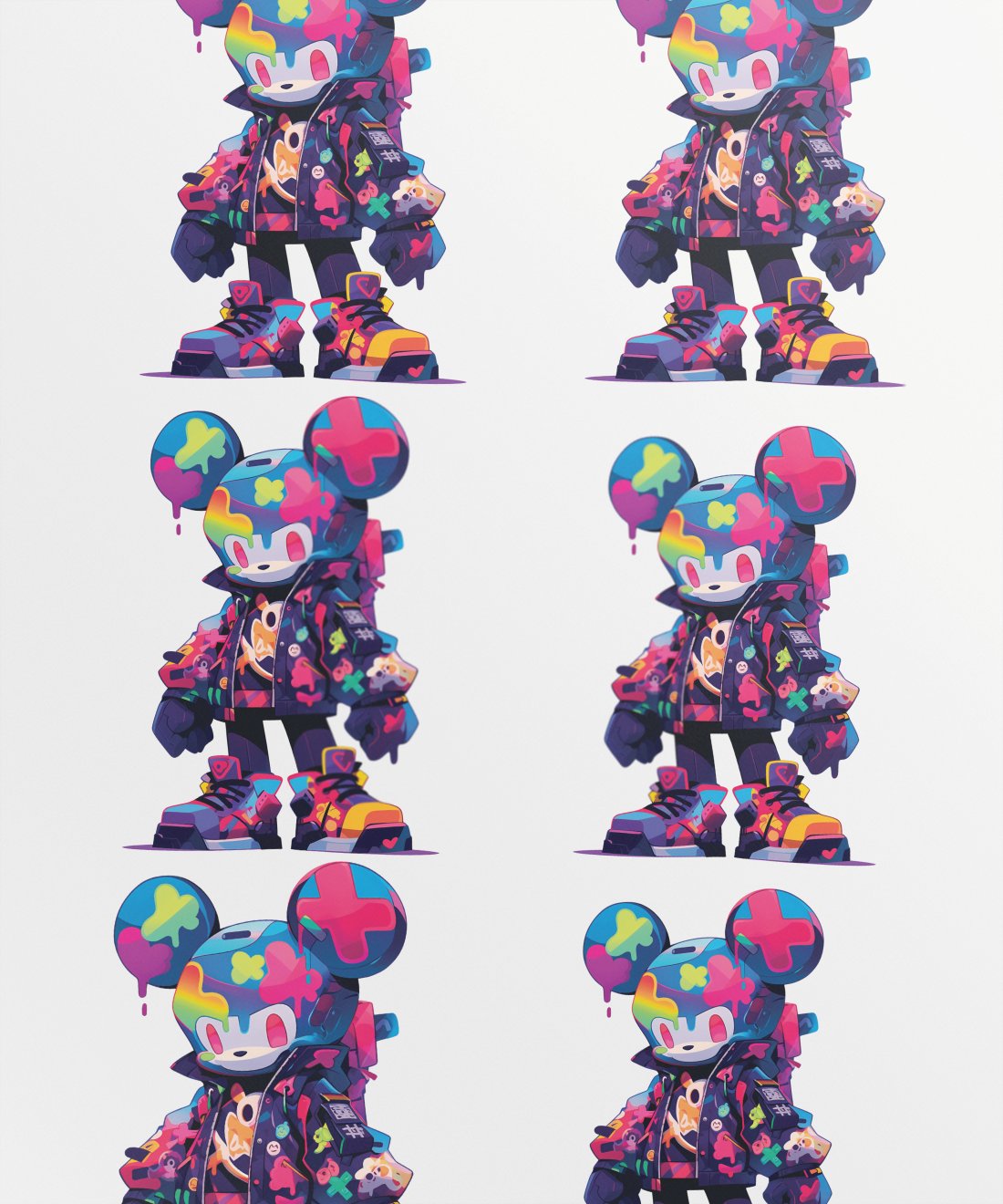mickey-mouse-robot-character-in-colorful-jacket-vibrant-cartoon-art - Image 1