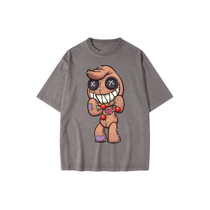 scary-teddy-ragdoll-with-heart-shaped-mouth-and-playful-scissors - Front