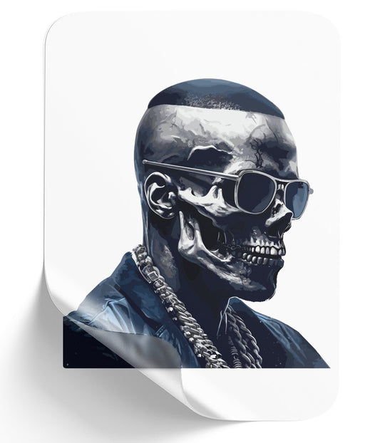urban-skull-thug_-artistic-skeleton-in-suit-with-sunglasses-necklace - DTF Single Peel WB