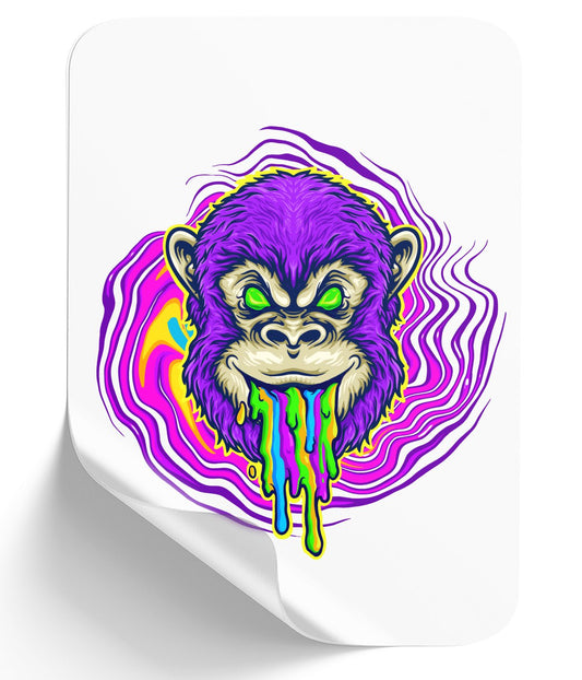 whimsical-rainbow-monkey-art-with-green-drool - DTF Single Peel WB