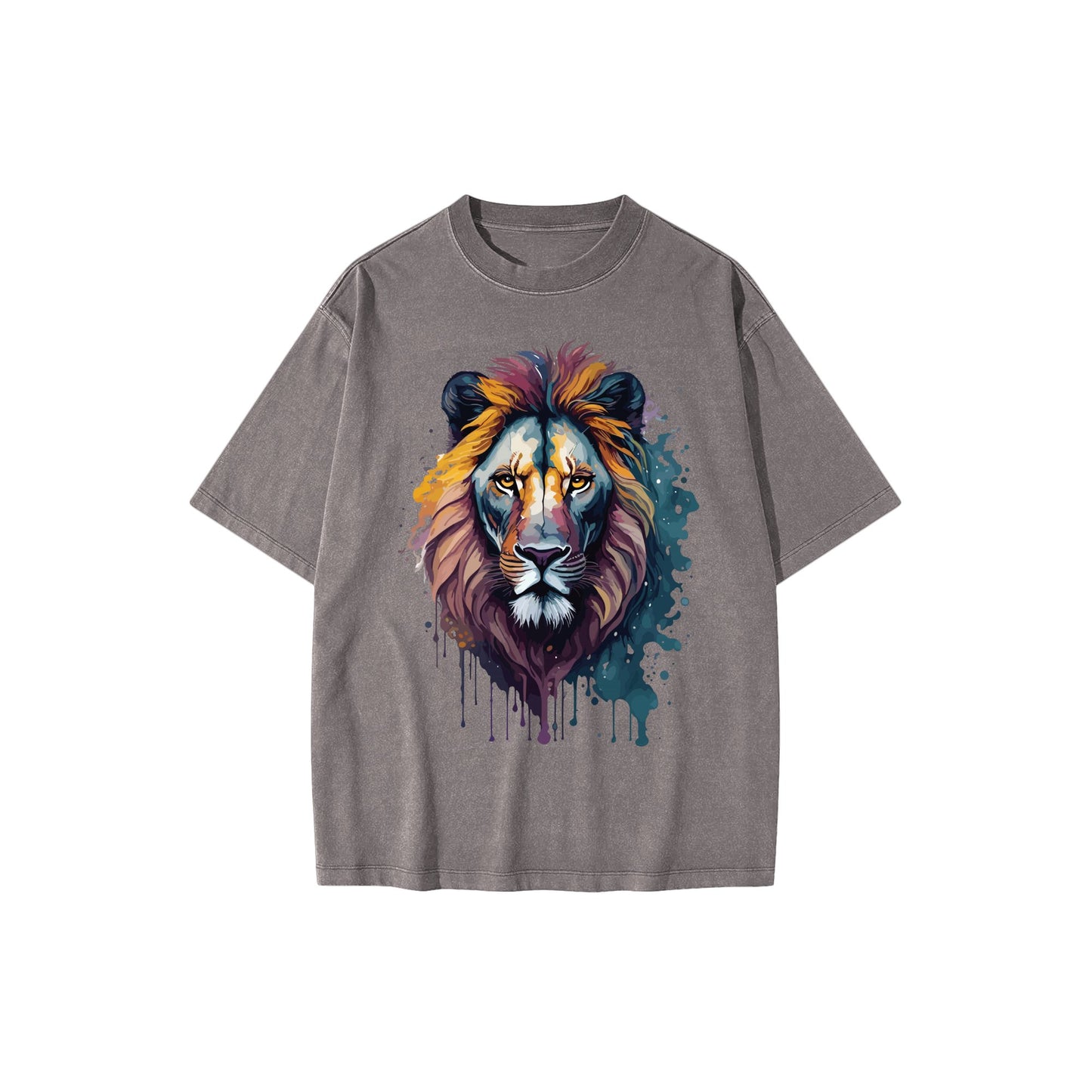 lions-drip_-colorful-and-vibrant-artwork-of-a-majestic-king - Front