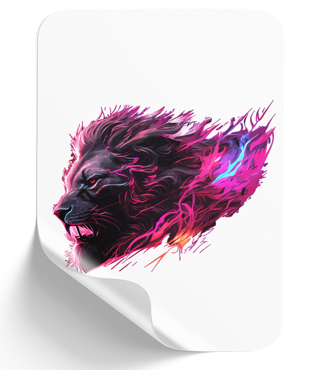 vibrant-lion-portrait-with-colorful-digital-illustration - DTF Single Peel WB