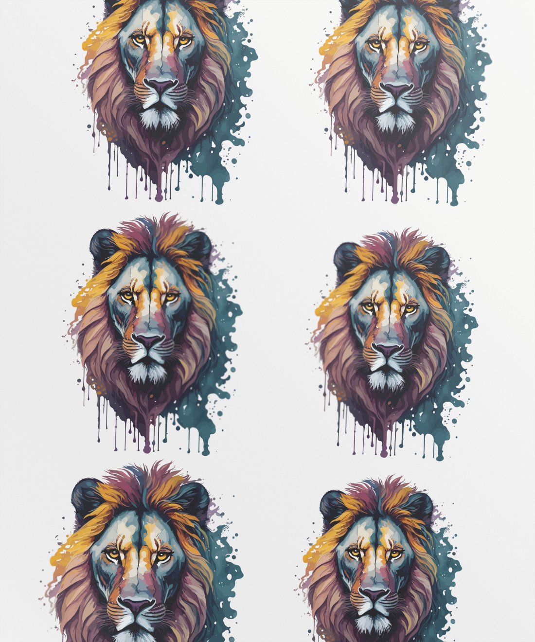 lions-drip_-colorful-and-vibrant-artwork-of-a-majestic-king - Image 1