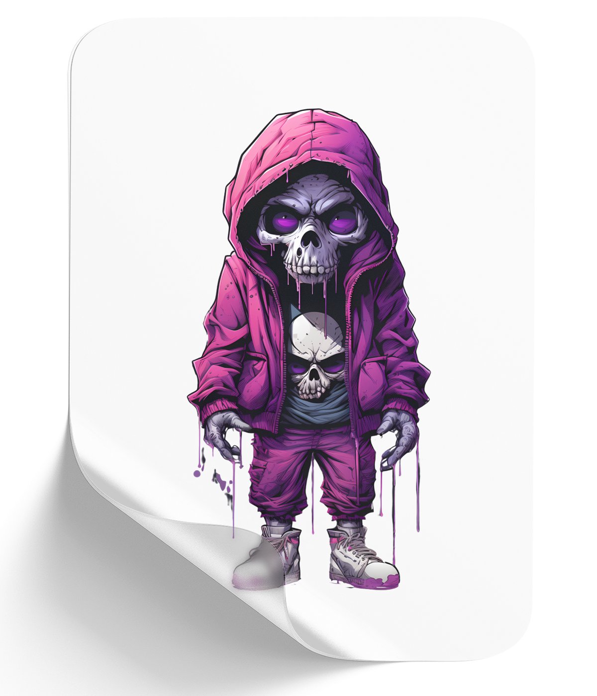 hypebeast streetboy skull hoodie outfit and jacket_zeQkGl - DTF Single Peel WB