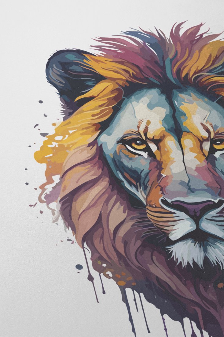lions-drip_-colorful-and-vibrant-artwork-of-a-majestic-king - Image 2