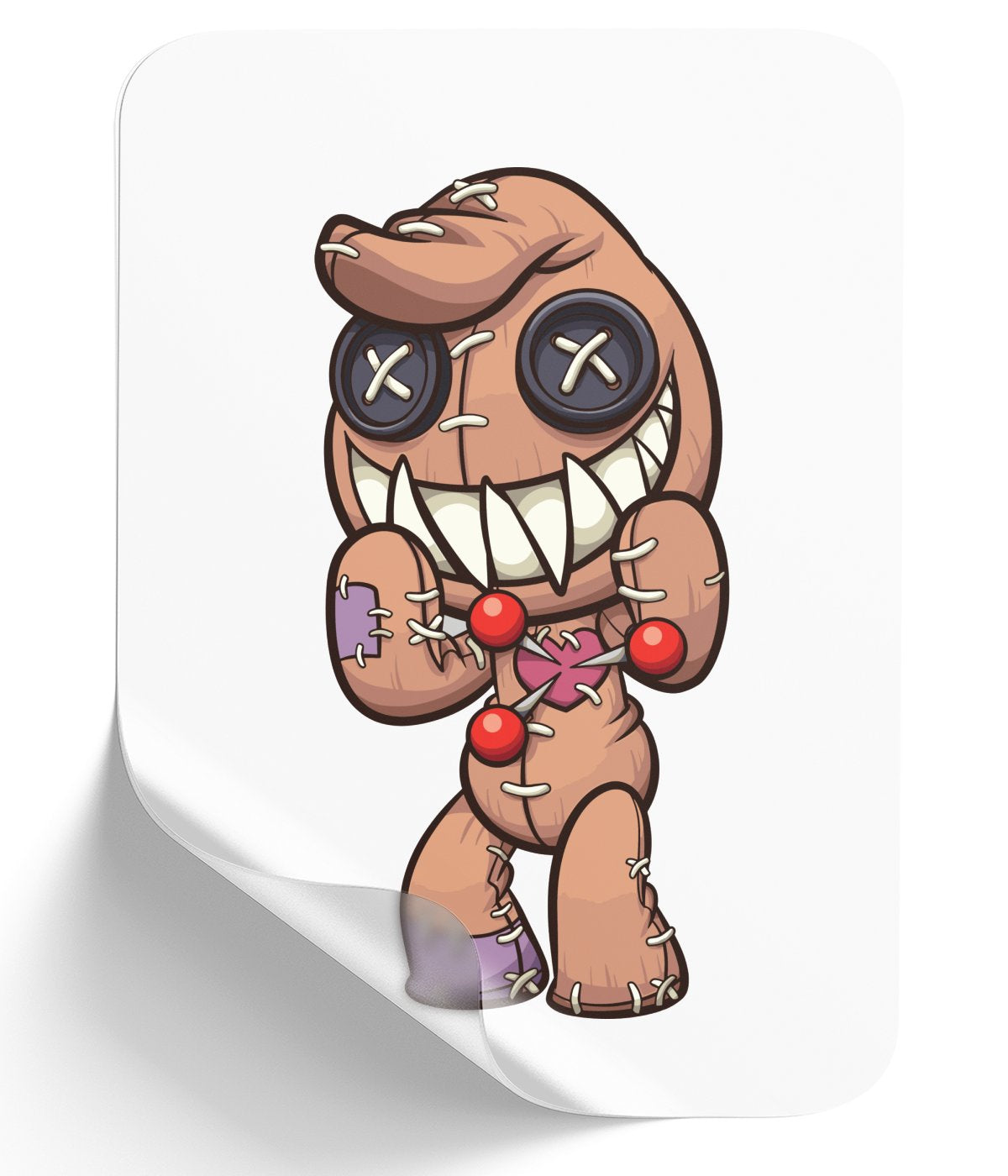 scary-teddy-ragdoll-with-heart-shaped-mouth-and-playful-scissors - DTF Single Peel WB