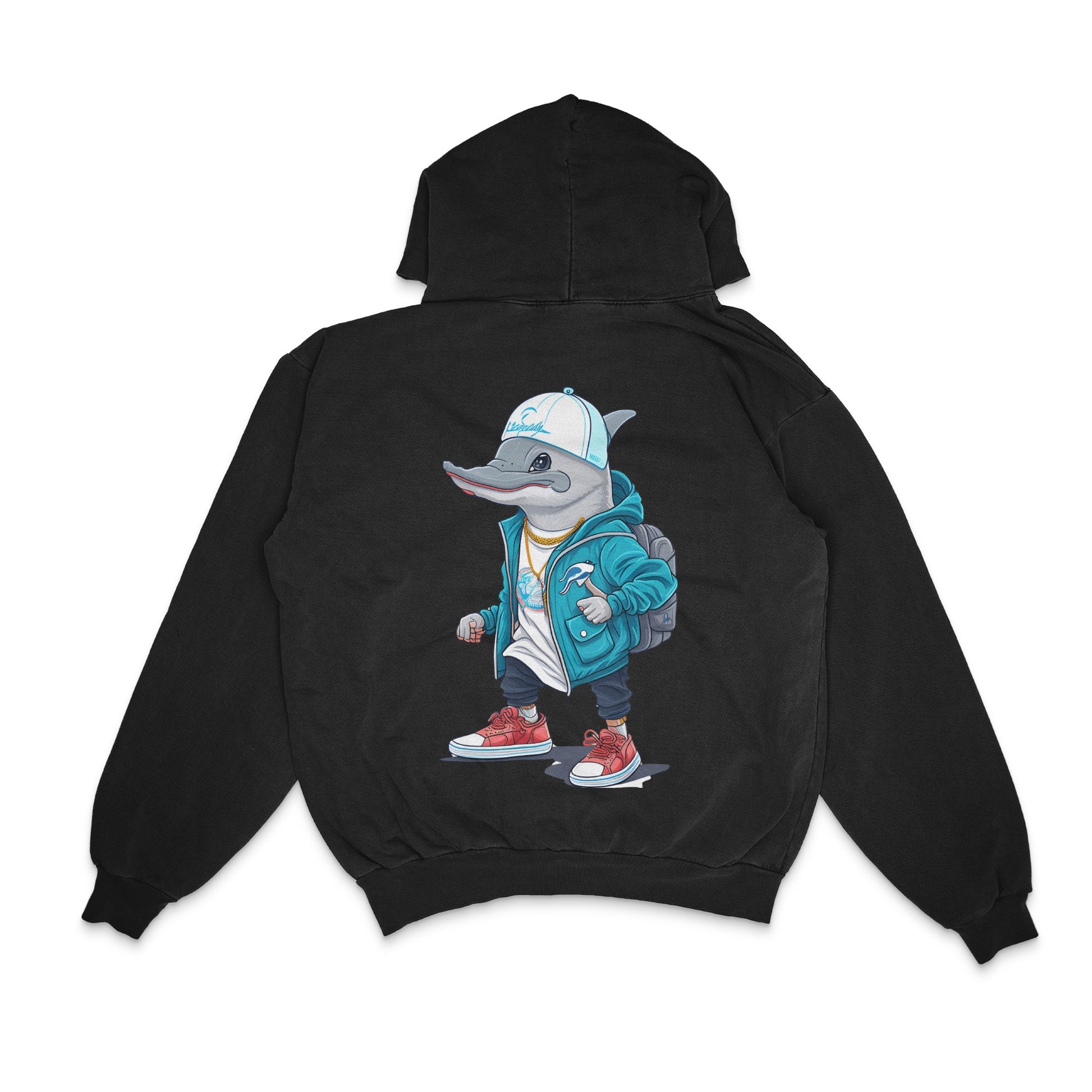 playful-cartoon-dolphin-character-hypebeast-clothing - Back
