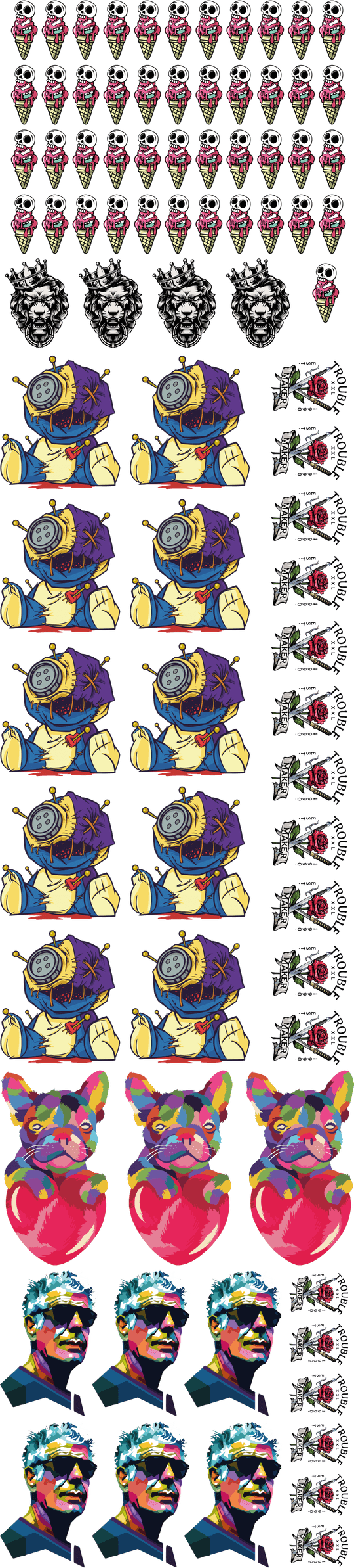 DTF Transfers By Size