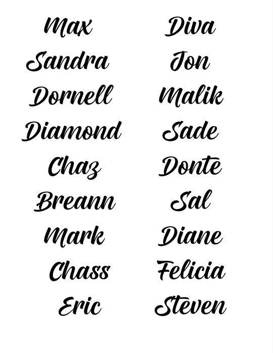 DTF Transfers By Size 2