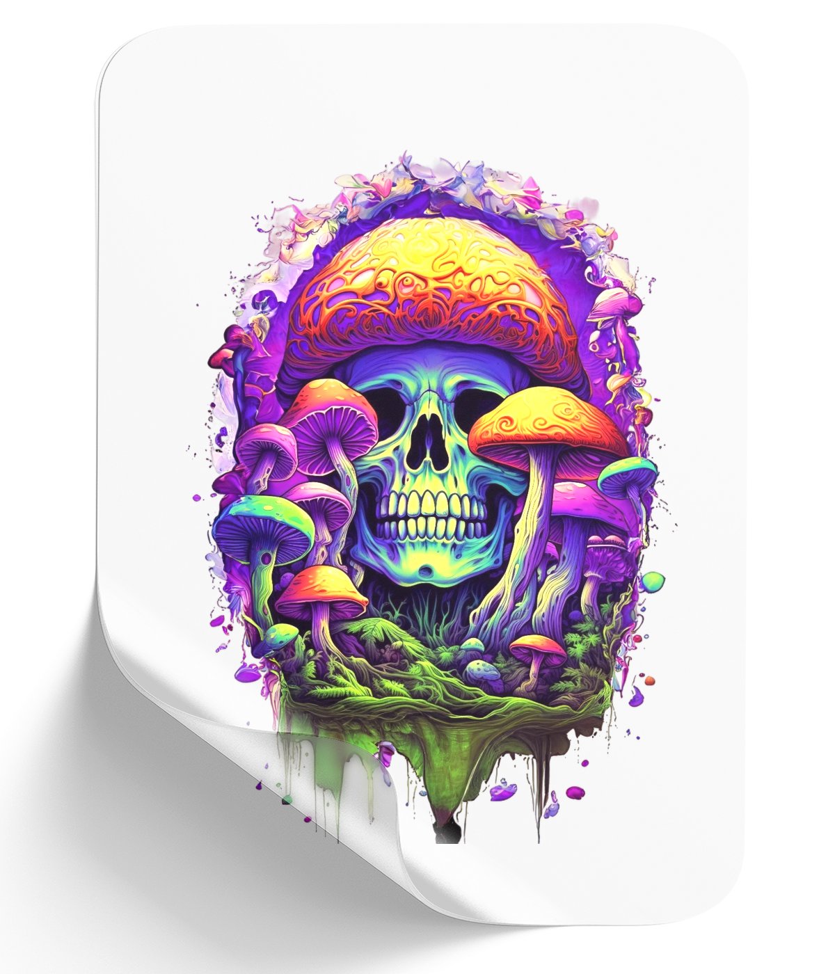 the_skull_and_mushroom_design_with_a_girl_wearing_a__b2ed024f-f315-40ee-bc4d-2e6b6bde2348 - DTF Single Peel WB