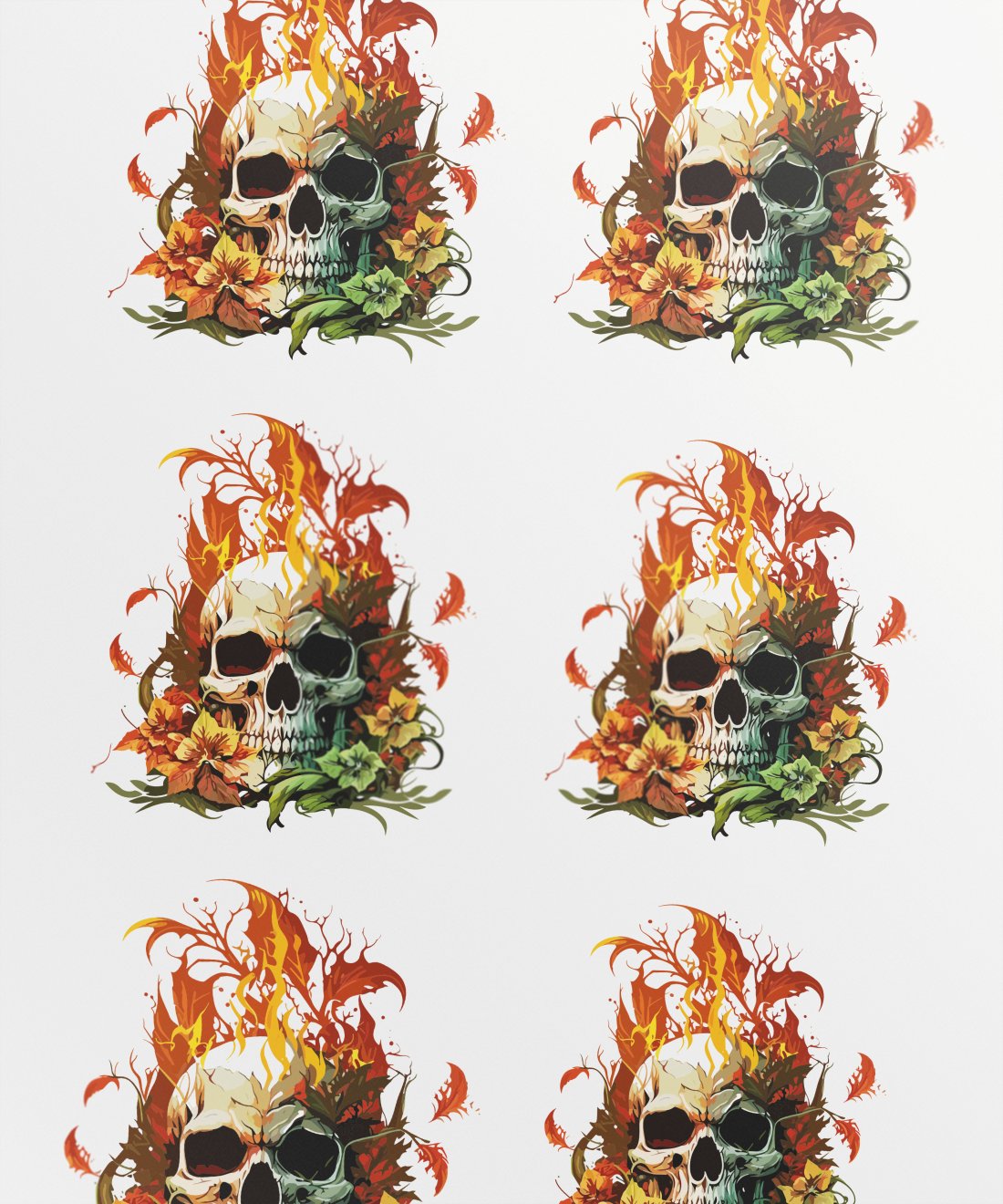 skull-flowers_-a-vibrant-celebration-of-life-and-nature - Image 1